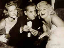 Hollywood Triangle: Lauren Bacall, Humphrey Bogart, and Marilyn Monroe